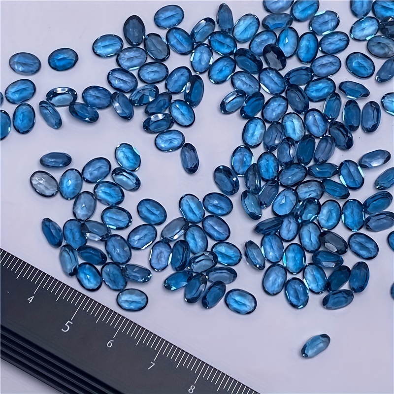 Jewelry Making London - 1pc natural Londres azul topázio-oval forma